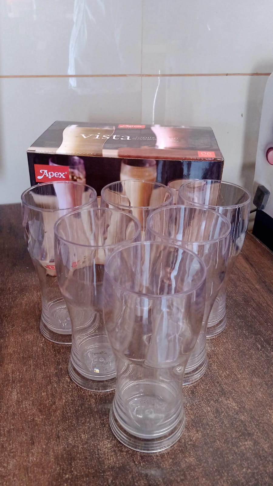 Apex Vista Unbreakable Pitcher Glass Set – 350 ML (Approx) | 6-Piece Apex Vista Unbreakable Pitcher Glass Set – 350 ML (Approx) | 6-Piece